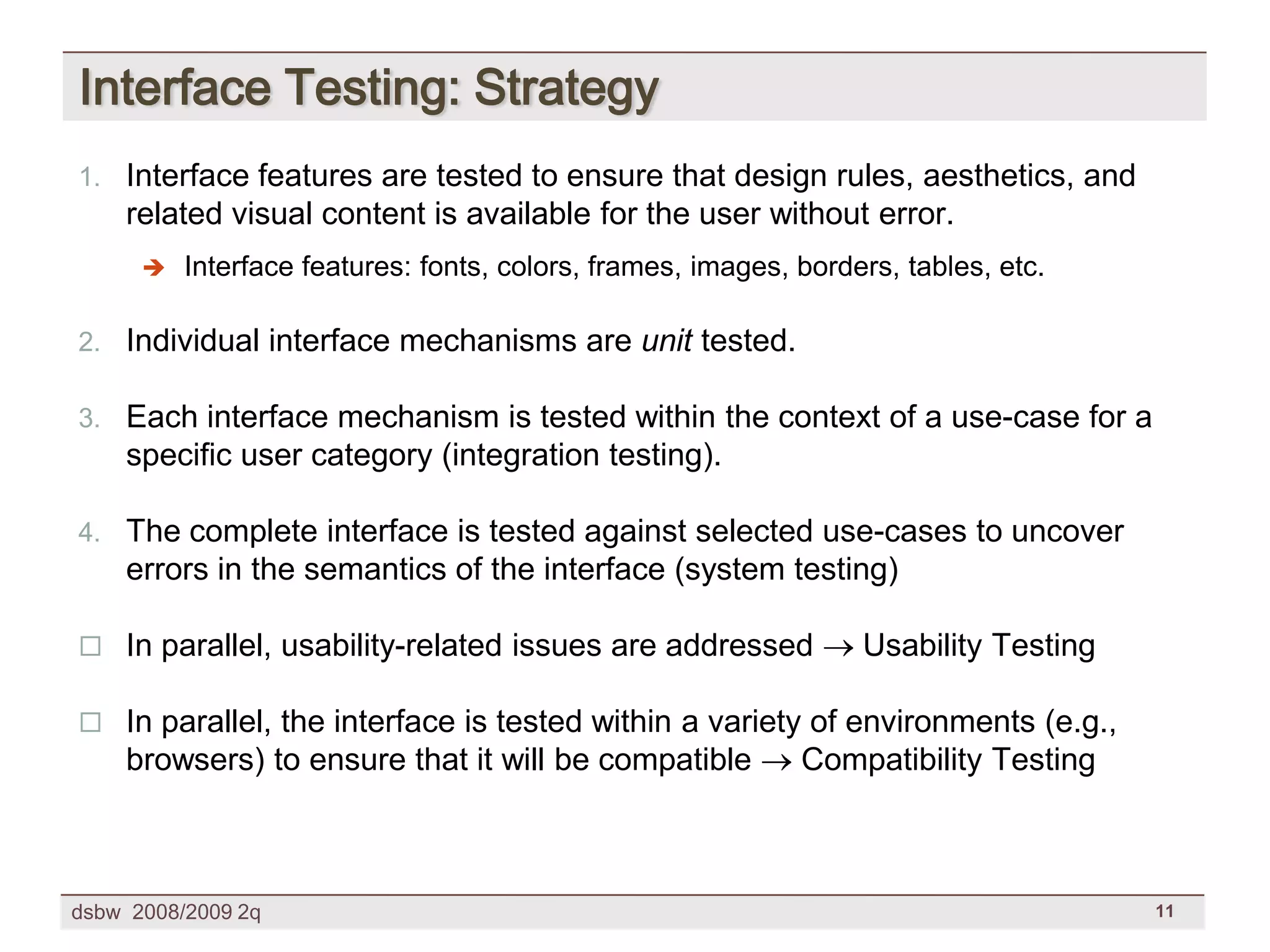 [DSBW Spring 2009] Unit 09: Web Testing