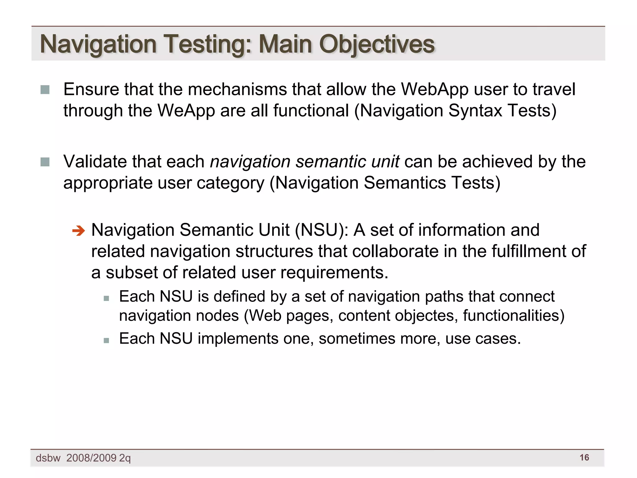 [DSBW Spring 2009] Unit 09: Web Testing