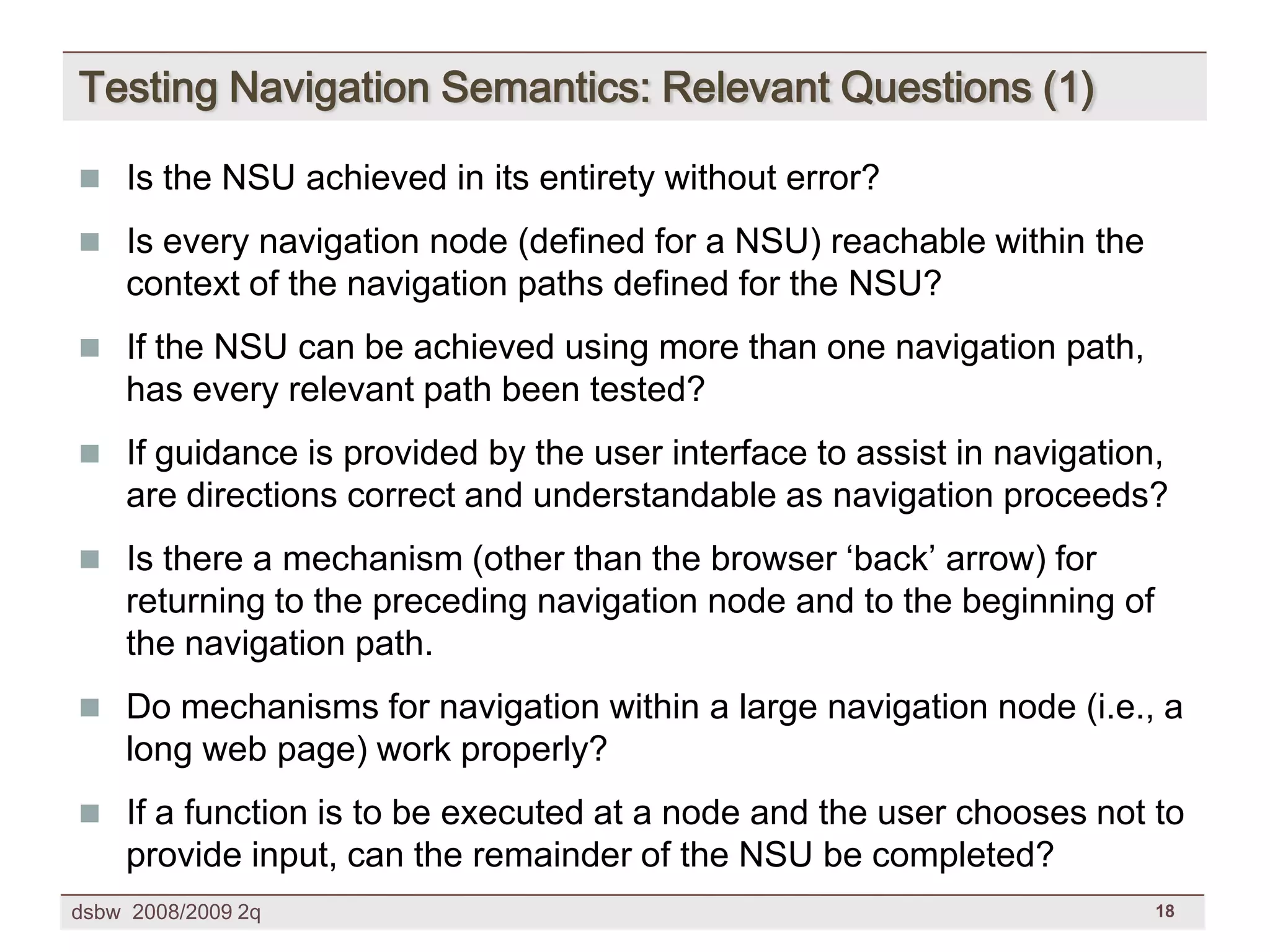 [DSBW Spring 2009] Unit 09: Web Testing