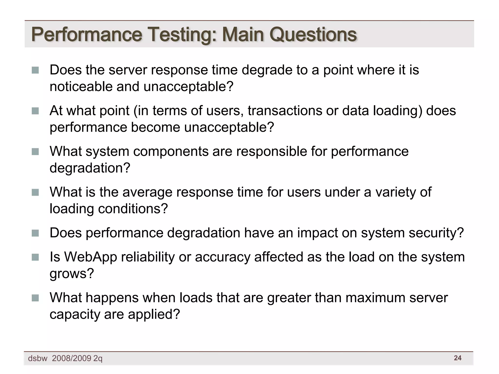 [DSBW Spring 2009] Unit 09: Web Testing