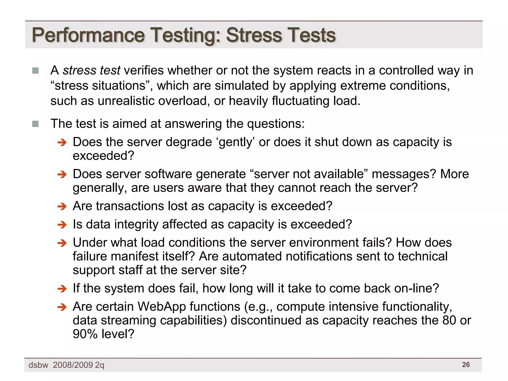 [DSBW Spring 2009] Unit 09: Web Testing