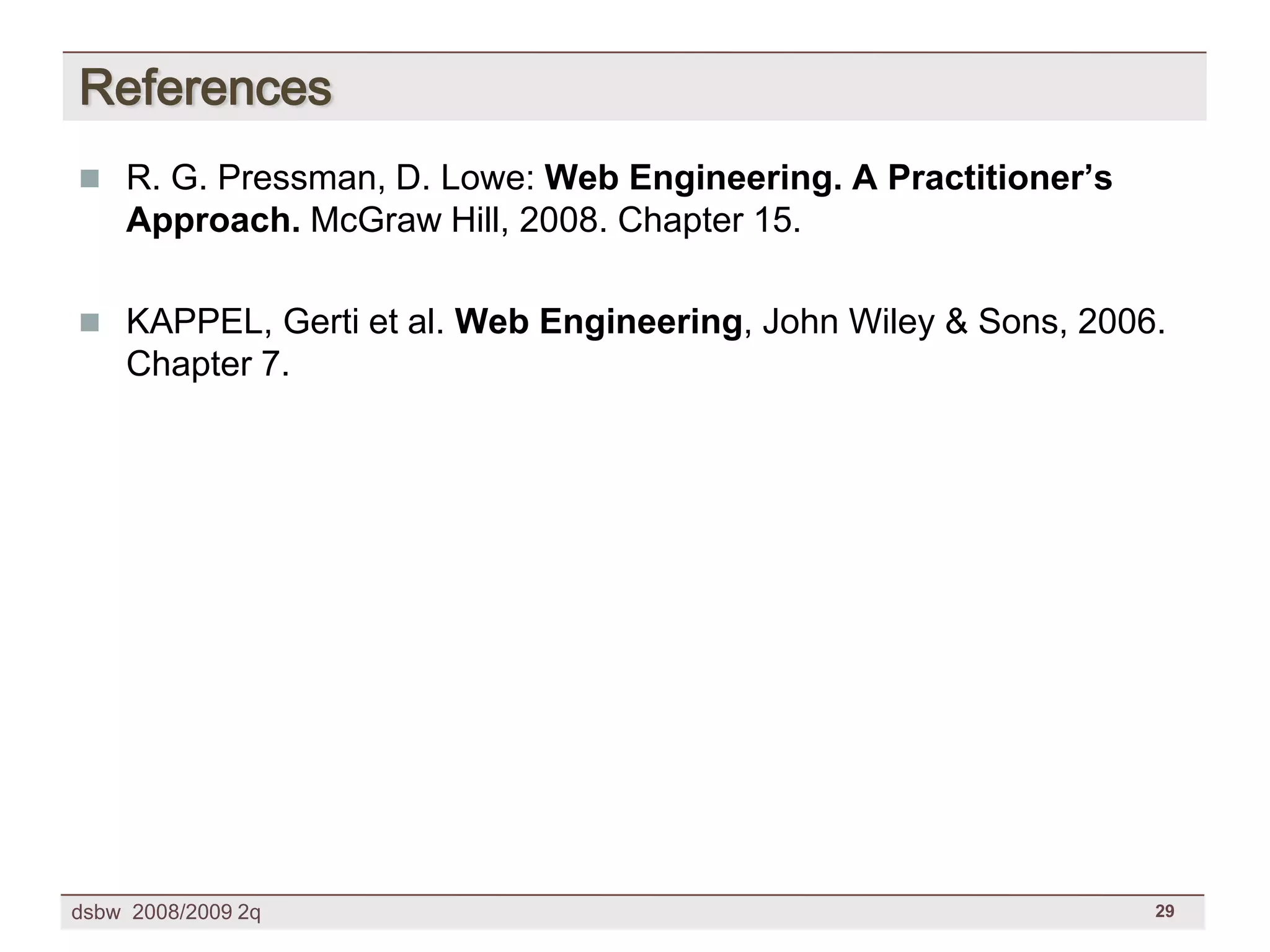 [DSBW Spring 2009] Unit 09: Web Testing