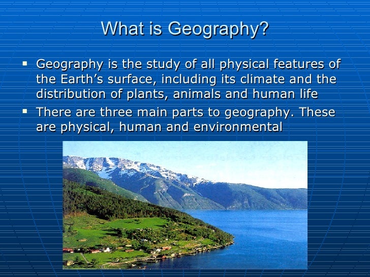 Geography explained