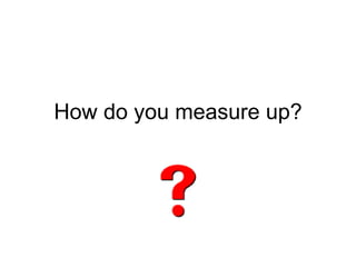 How do you measure up? 