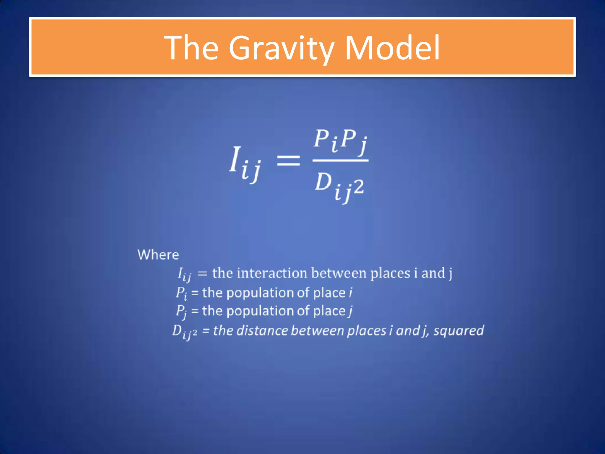 Accessibility




The relative ease with which a destination may
       be reached from other locations.
 