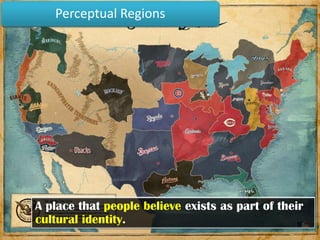 Functional Regions




Examples: Subway Systems, Newspaper Distribution, Store
                     Distribution
 