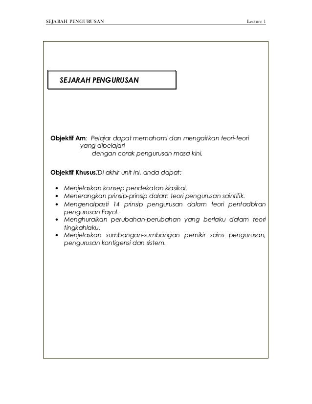 Unit1 Sejarah Pengurusan