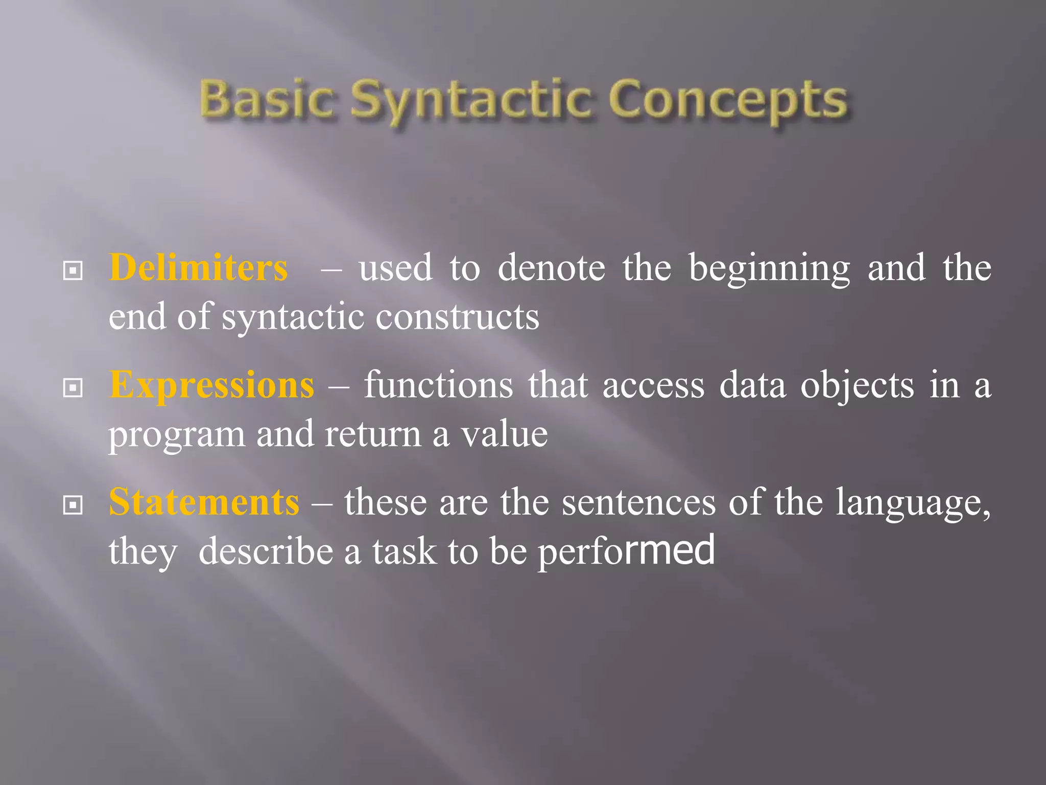 Unit1 principle of programming language | PPT