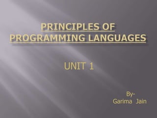 Unit1 principle of programming language | PPT