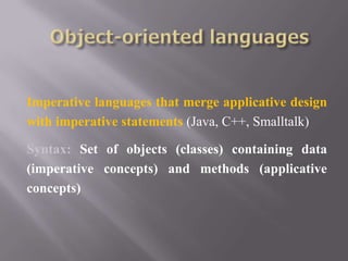   Programming language Syntax
       Key criteria concerning syntax
       Basic syntactic concepts
       Overall Pr...
