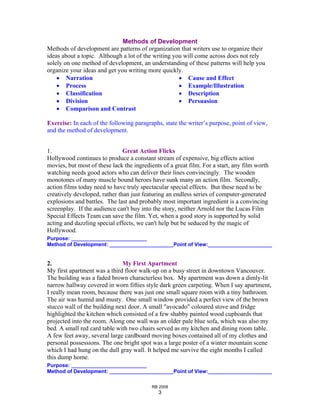 Unit 1 2 Methods Of Development With Paragraphs And Exercises Unit 1 2 Methods Of Development With Paragraphs And Exercises
