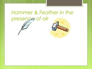 Hammer & Feather in the
presence of air
 