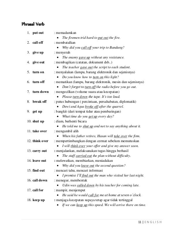 Macam Macam Expressing Dan Phrasal Verbs