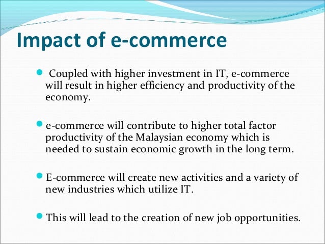 The Effect Of E Commerce On The