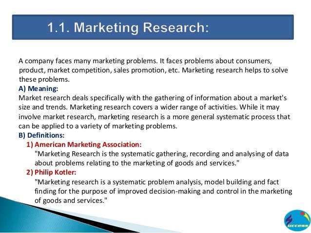 what you mean by marketing research