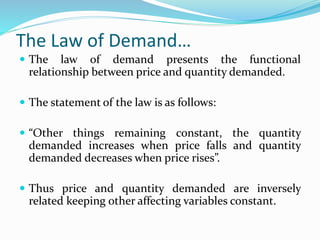 Demand Statement economics | PPTX