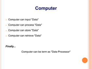 Computer Fundamental | PPTX