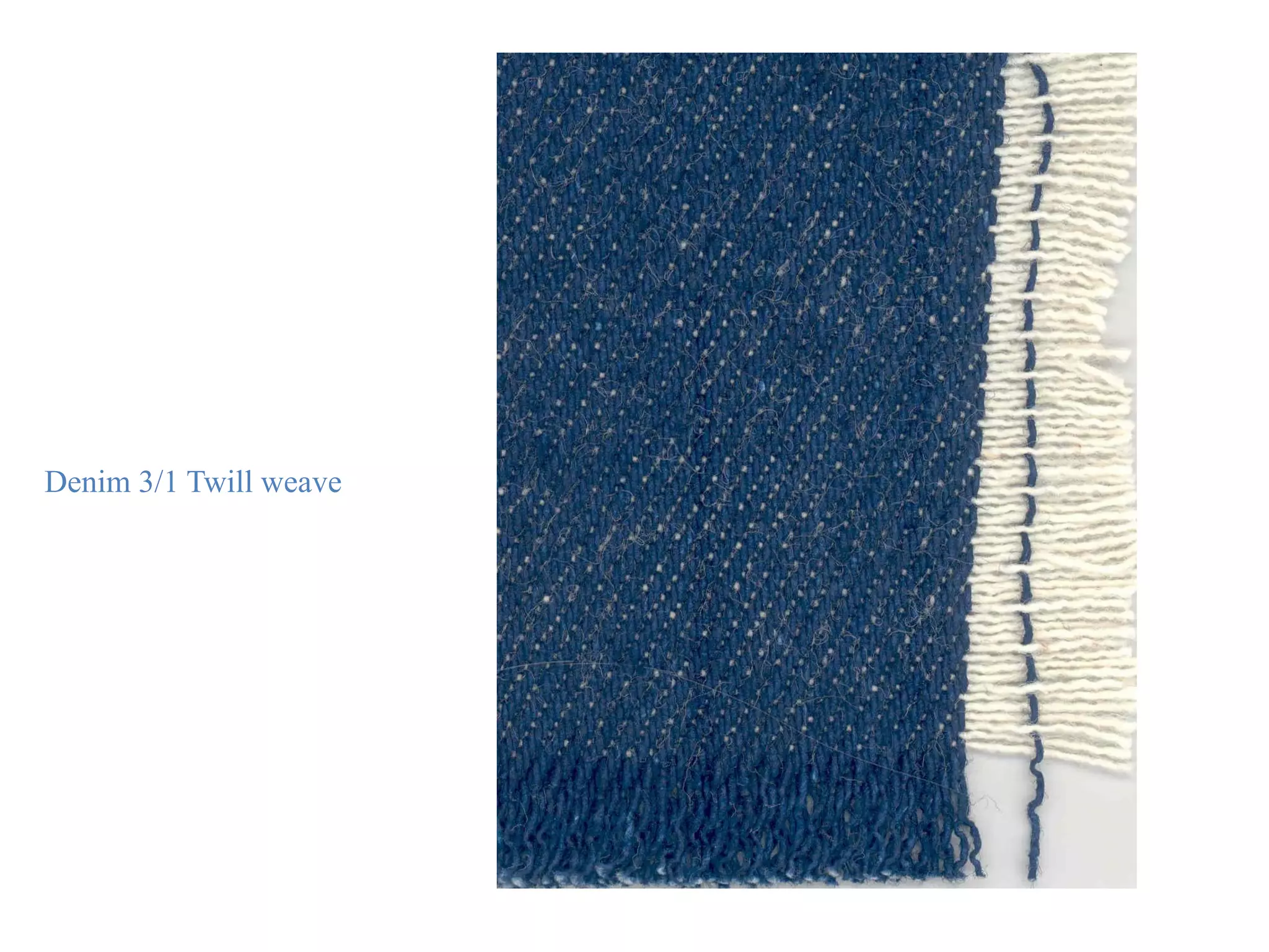 Denim 3/1 Twill weave
 