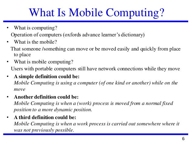 Dissertation wireless mobile computing