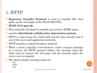 Comprehensive Overview of Application-Layer Protocols in Networking | PPTX