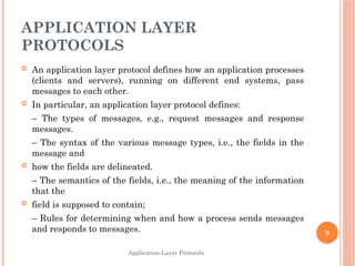 Comprehensive Overview of Application-Layer Protocols in Networking | PPTX
