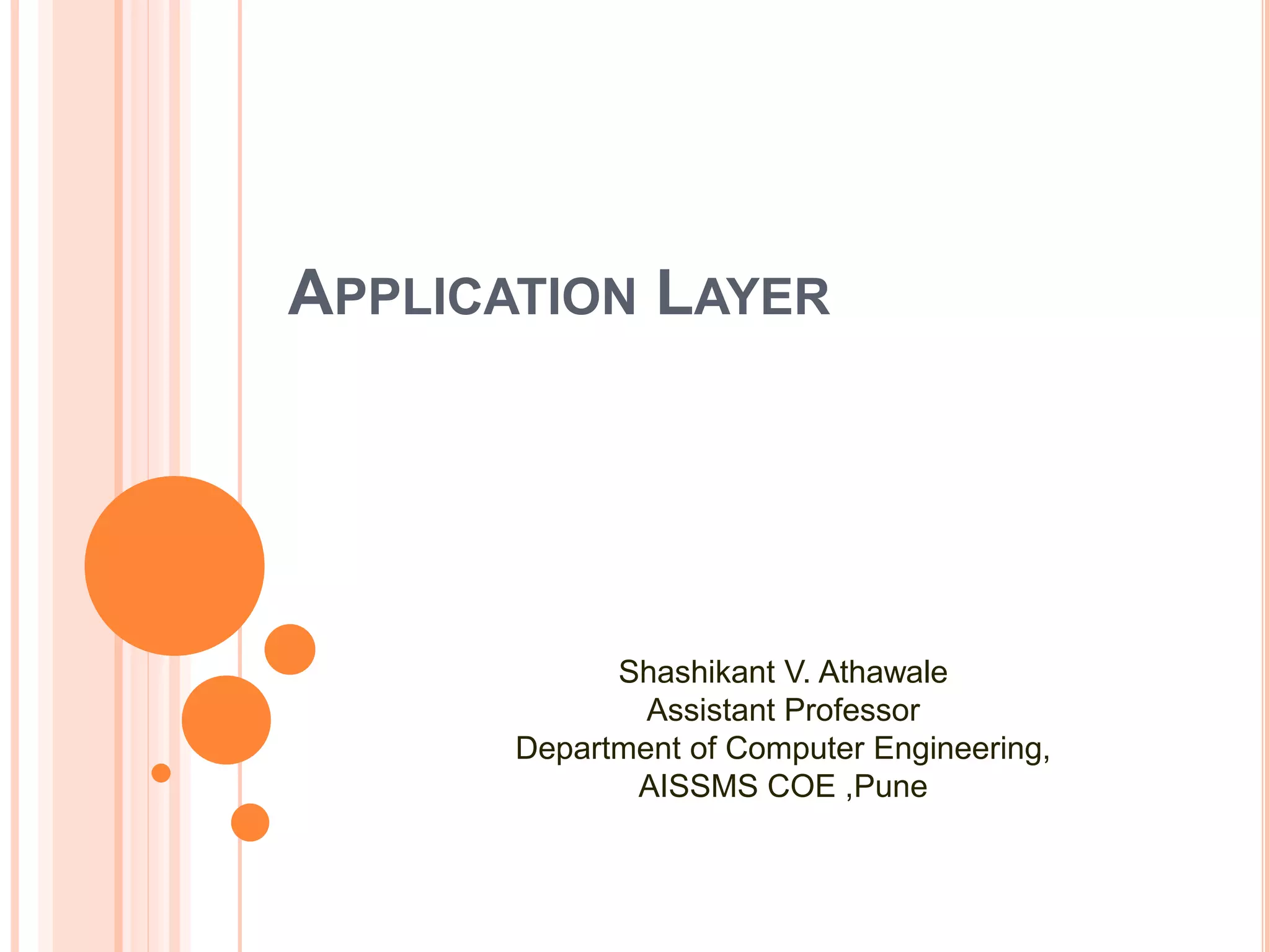 Application Layer | PPTX | Computer Networking | Computing