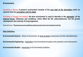 Stimulated Environment Example EVS-GE6351 UNIT 1 FULL | PPTX