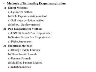 Soil, Plant, water and atmosphere relationship | PPTX