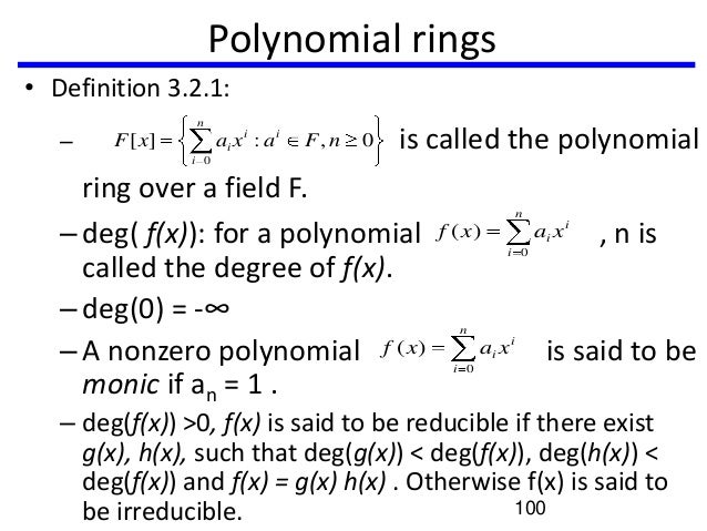 Definition Of Polynomial Ring Definition Of Polynomial Ring