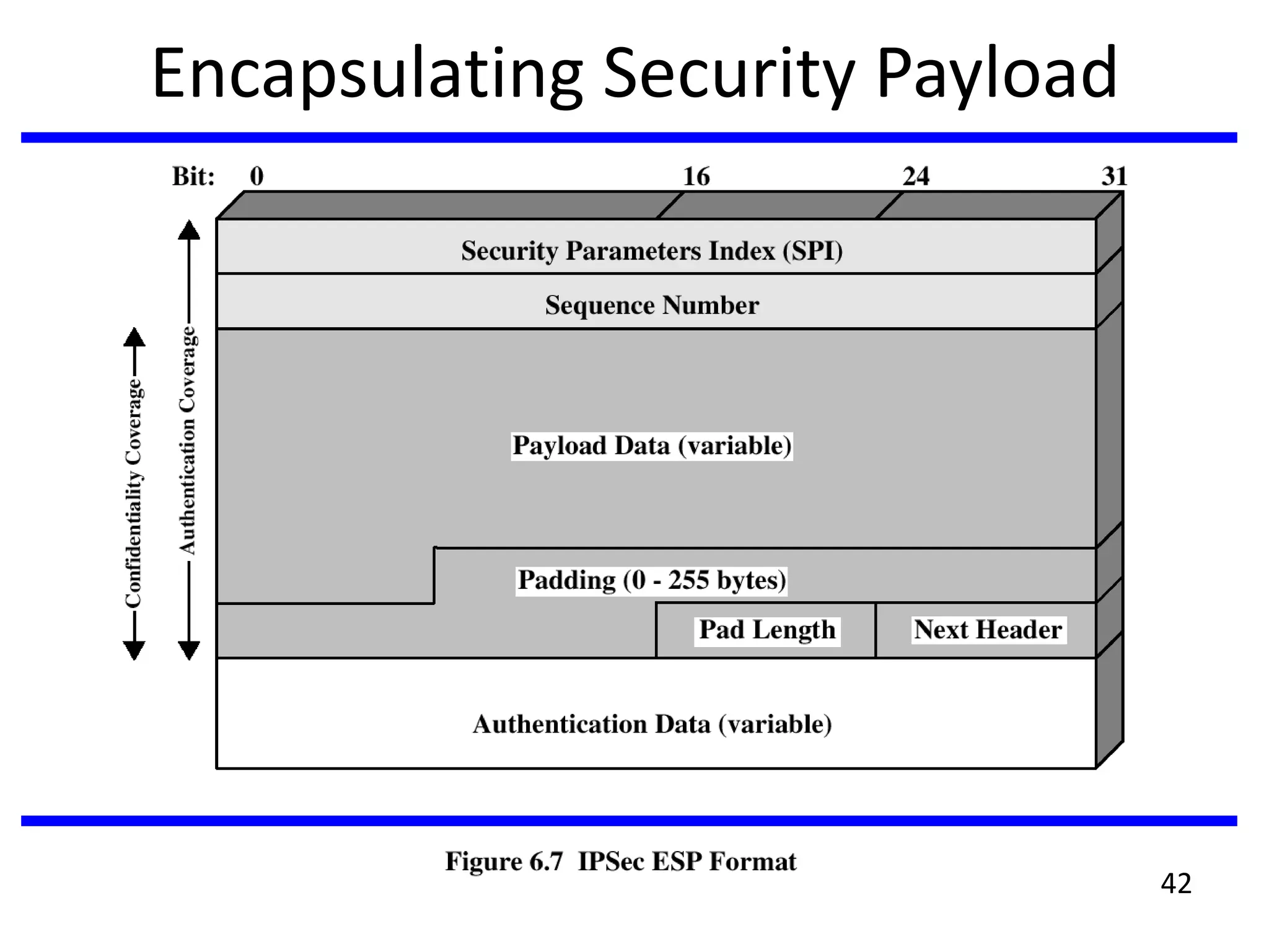 Encapsulating Security Payload
42
 