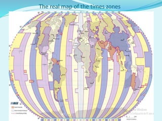 The real map of the times zones
 