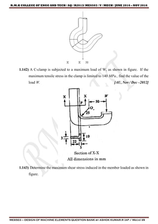 ME6503 - DESIGN OF MACHINE ELEMENTS UNIT - I  NOTES