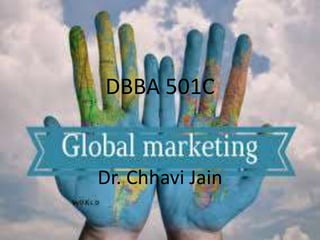 DBBA 501C
Dr. Chhavi Jain
 