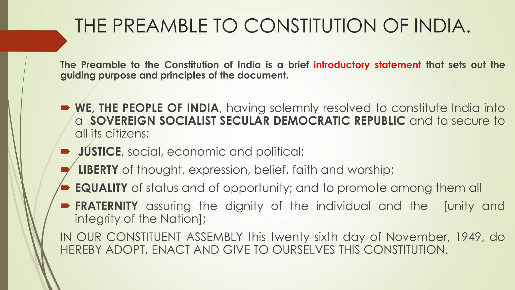 Introduction to Indian Constitution | PDF