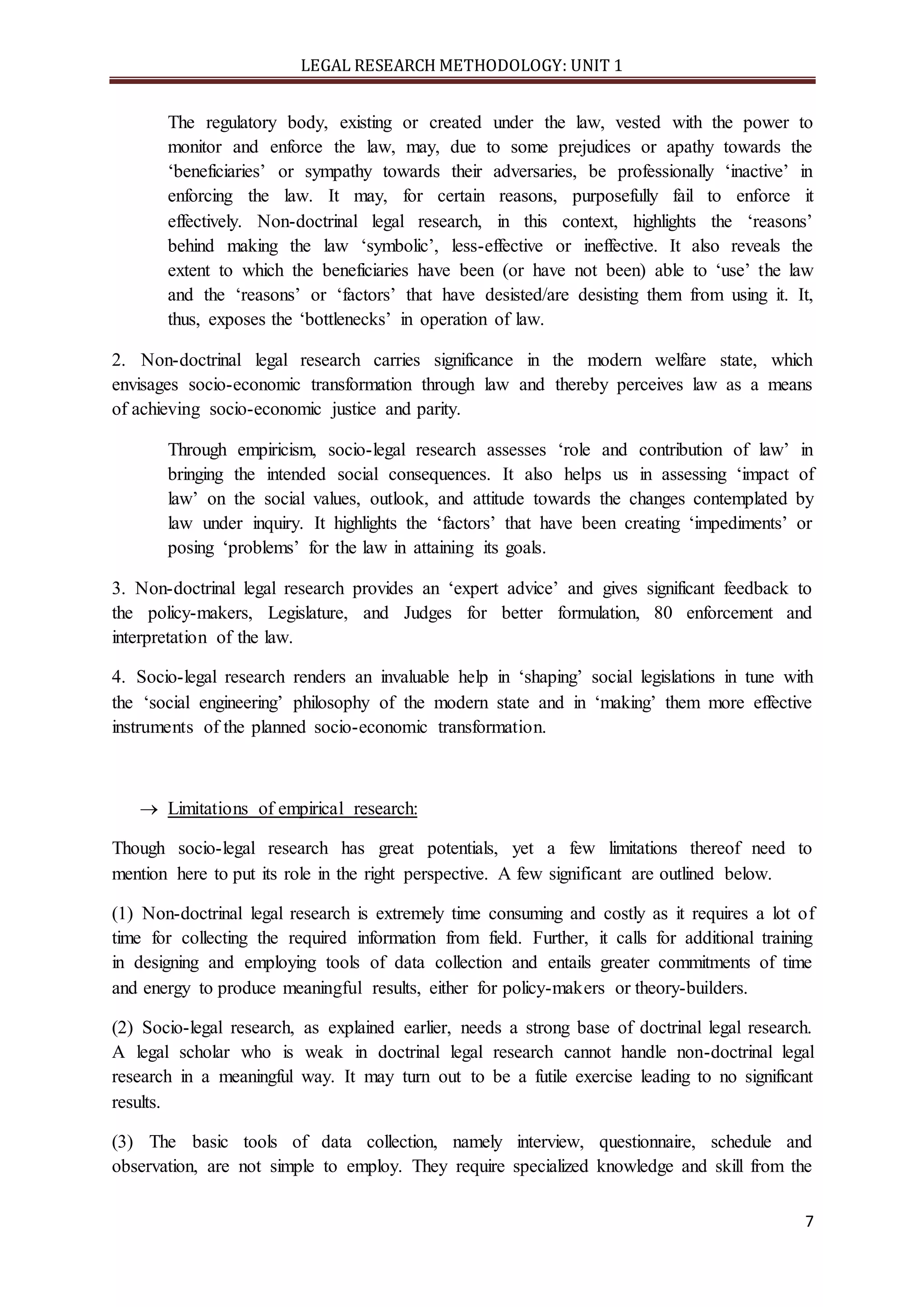 Introduction to Legal Research Methodology | DOCX