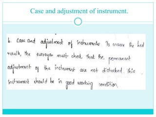 Case and adjustment of instrument.
 