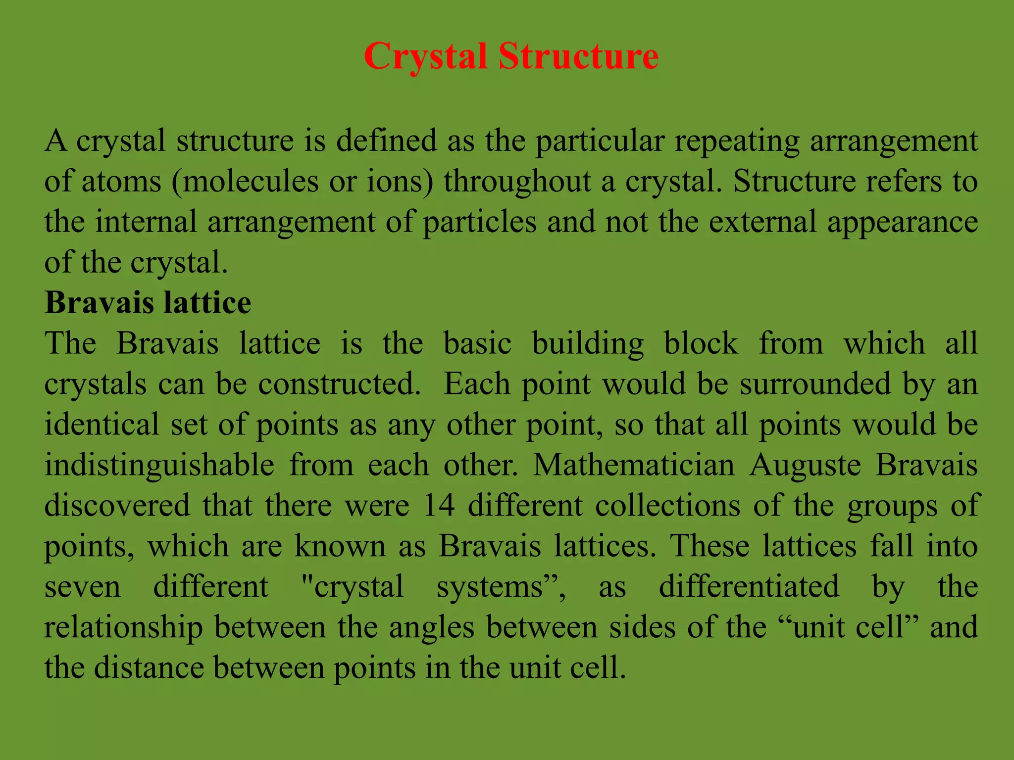 Crystal Structure | PPT