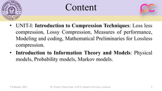 Unit 1 Introduction to Data Compression | PDF