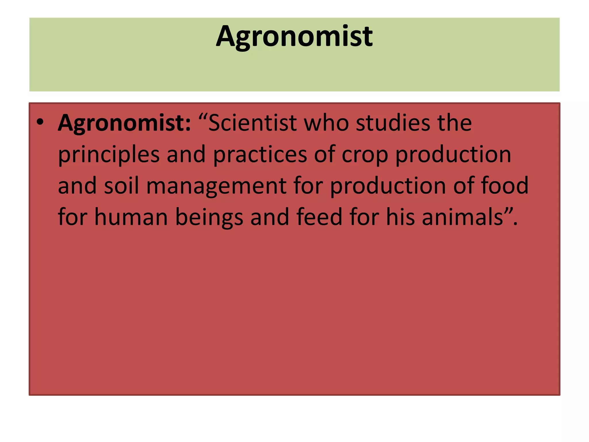 Introduction of Agronomy | PPTX