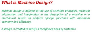 Machine Design Principles Examples Design of Simple Machine Parts | PDF