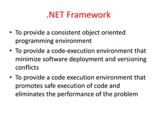 Microsoft .Net Technology | PPTX