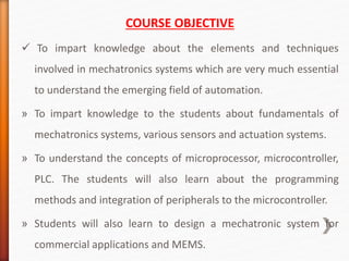 Introduction to Mechatronics | PPTX