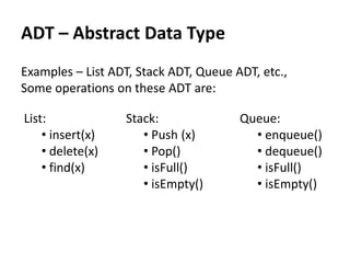 Unit 1 LINEAR DATA STRUCTURES | PPTX