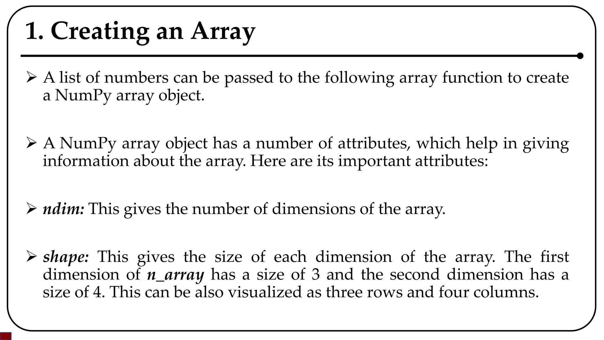 Arrays with Numpy, Computer Graphics | PPTX