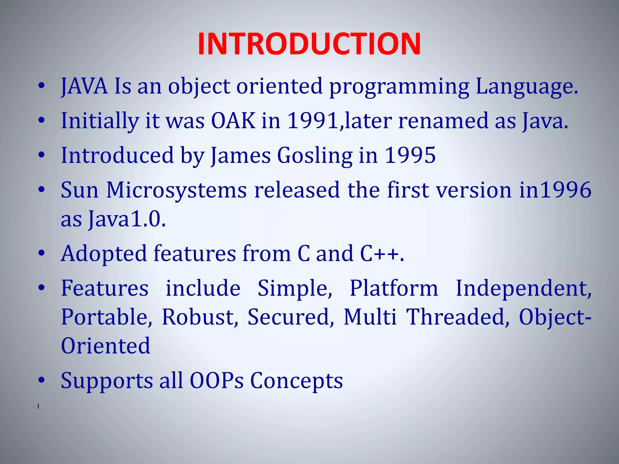 JAVA PROGRAMMING | PPT