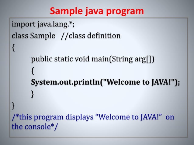 JAVA PROGRAMMING | PPT