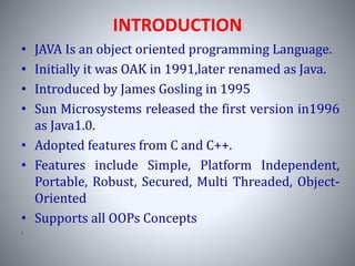 JAVA PROGRAMMING | PPT