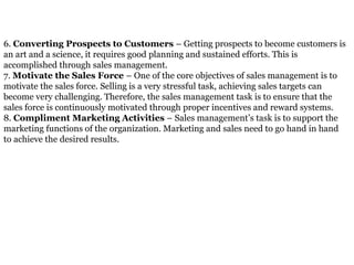 introduction to sales management | PPTX