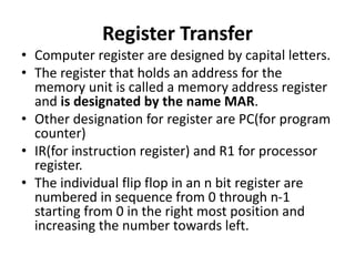 Register Transfer In Coa COA (Unit_1.pptx) | PPTX