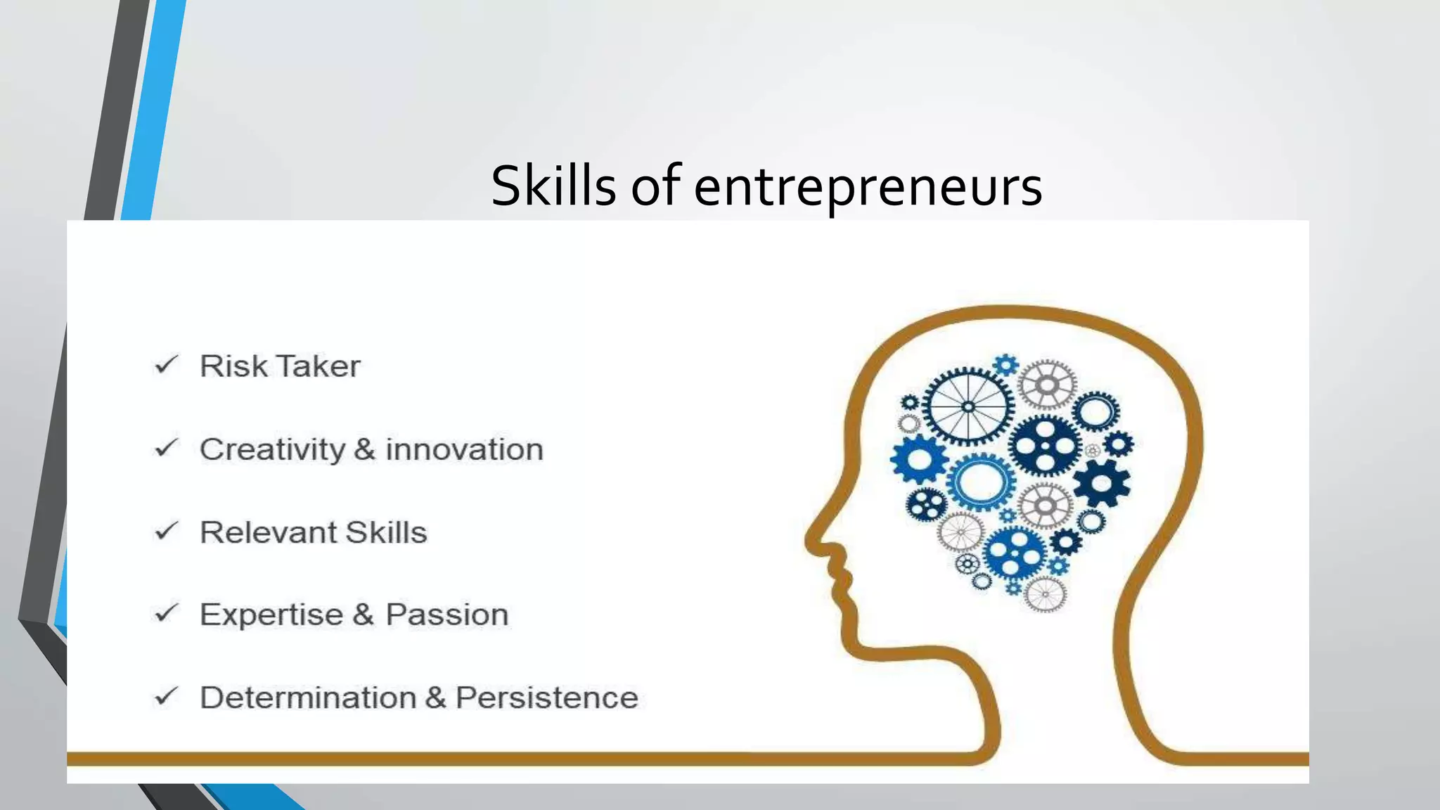 Skills of entrepreneurs
 